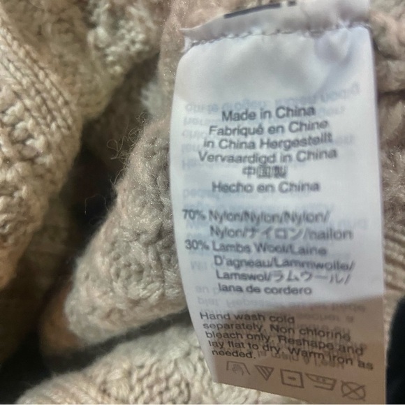 J Crew Popcorn cable-knit sweater Sz L Pebble - Picture 4 of 8